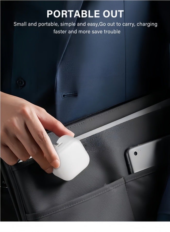 YINPAGE 20W PD Fast Charger Kit with 2M Lightning Cable, USB-C Wall Adapter Compatible with iPhone 14/13/12/11/XR/XS/SE & iPad Series – White - Image 5